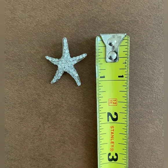 Sterling Silver 925 and crystal starfish pendant and drop earrings- boutique - Picture 16 of 16